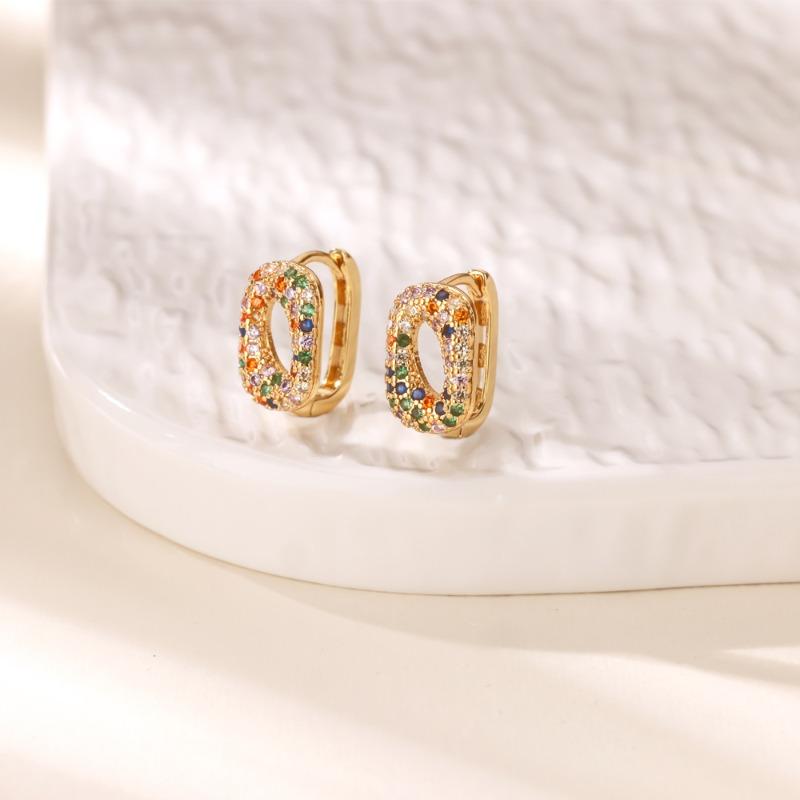 Fashion Exquisite Diamond-set Ear Buckle Earrings Women's Temperament Versatile Snake Earrings New