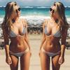 Premium Quality Women's Swimwear Stripe Bikini Set For Stylish Beachwear Fun