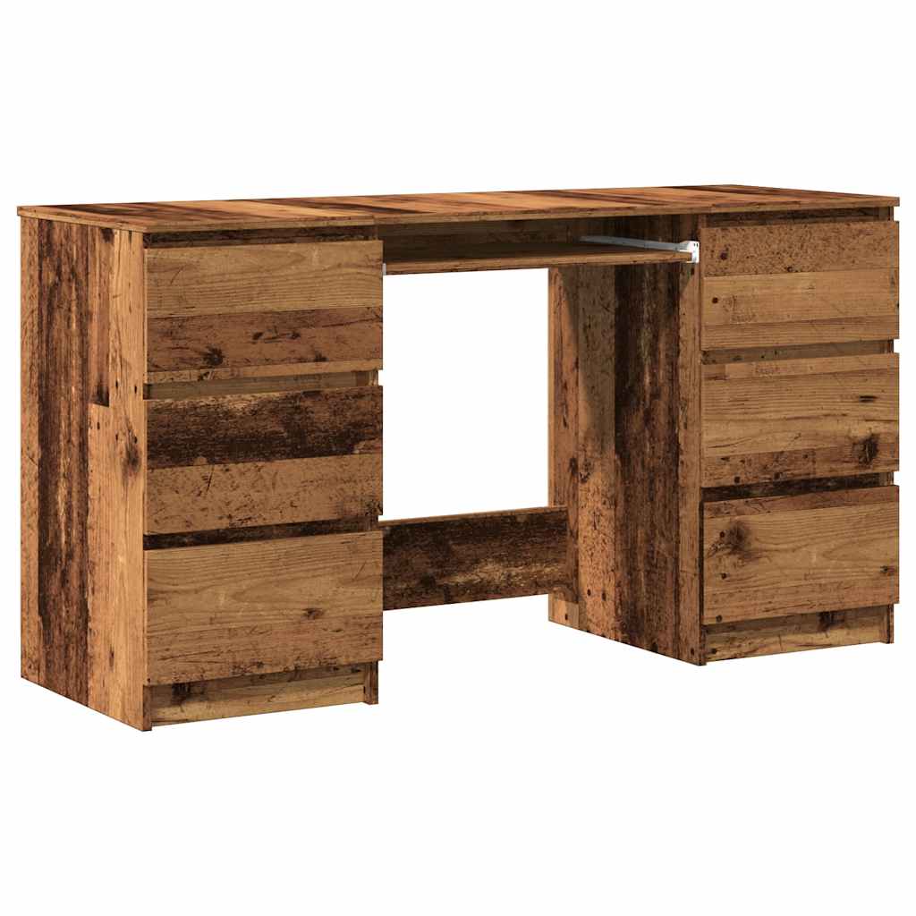 Scrivania Effetto Legno Vintage 140 x 50 x 77 cm Truciolato