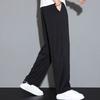 Sommerhose aus Eisseide für Herren, dünne, gerade Beinform, lockere, lässige Sporthose, schnelltrocknende Hose mit weitem Bein, Herrenhose