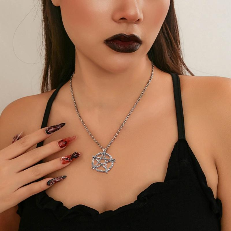 Necklace Daily Outfits Gothic Star Necklace Witchcraft Amulet Choker Necklace