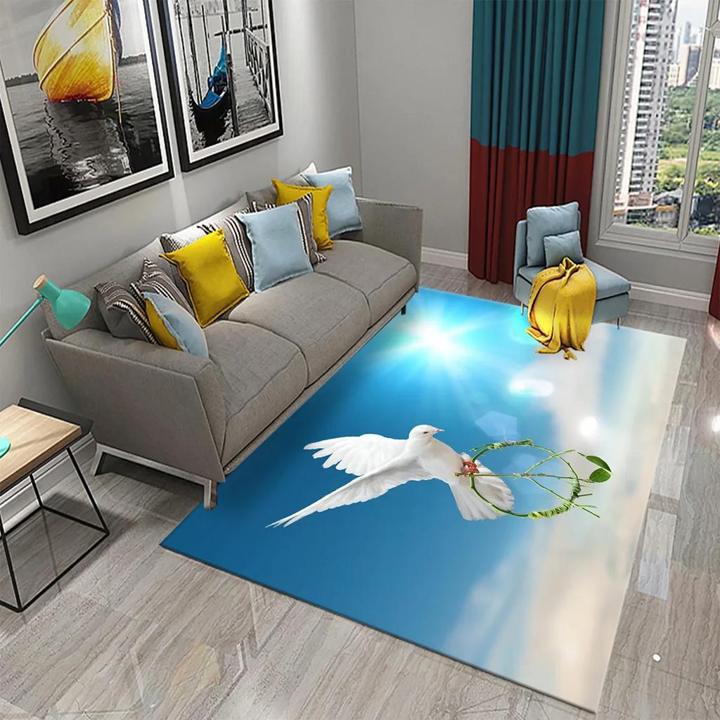 3D Colorful Peace Carpet for Bathroom Kitchen Door Entrance Mats Non-Slip Rugs Living Room Bedroom Decor Floor Welcome Mat Rugs