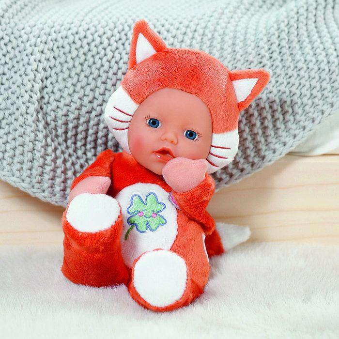 Poupon - BABY BORN - Poupon Renard - Petites oreilles douces et poches pour les doigts - 26 cm - Nouveau-né