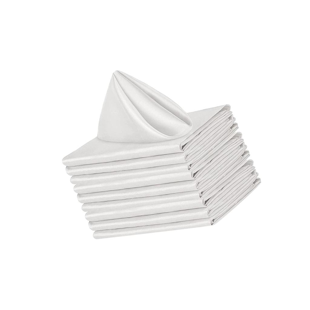 Set of 10 Elegant Napkins for Weddings and Special Events