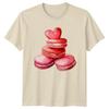 Macarons Heart Dessert Unisexs TShirt Unisexs Tee Graphic Unisex Top