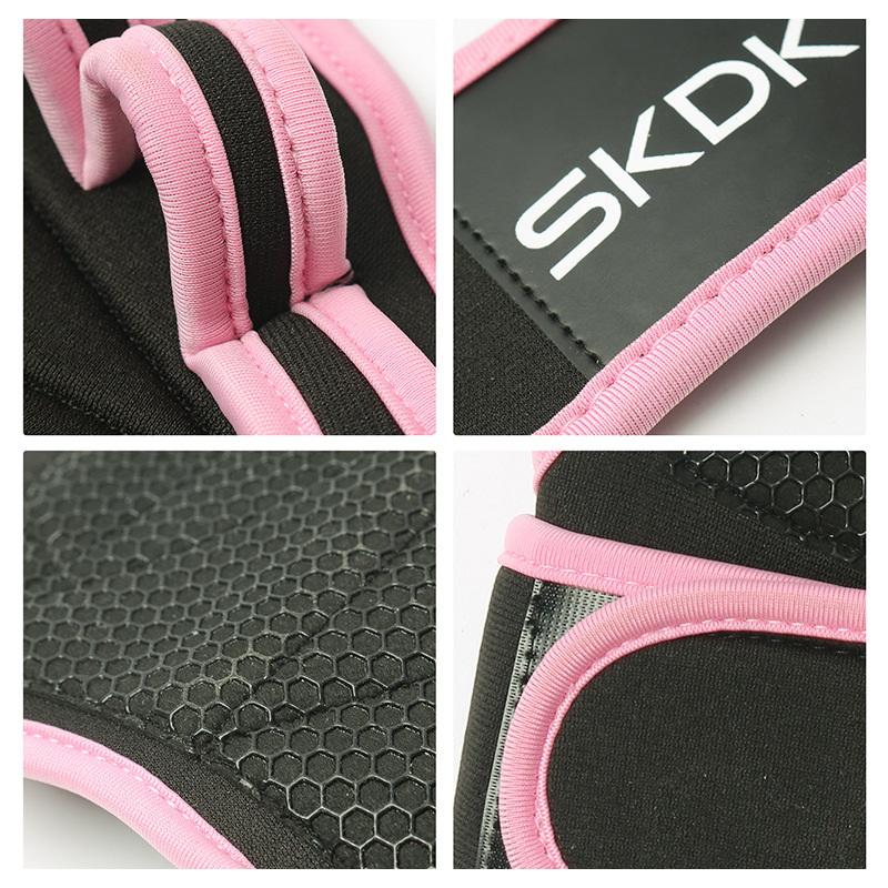 1Pair Workout Gloves Women Men With Wrist Wraps Anti-Slip Silicone Palm Protection Weight Lifting Fitness Gym Gloves