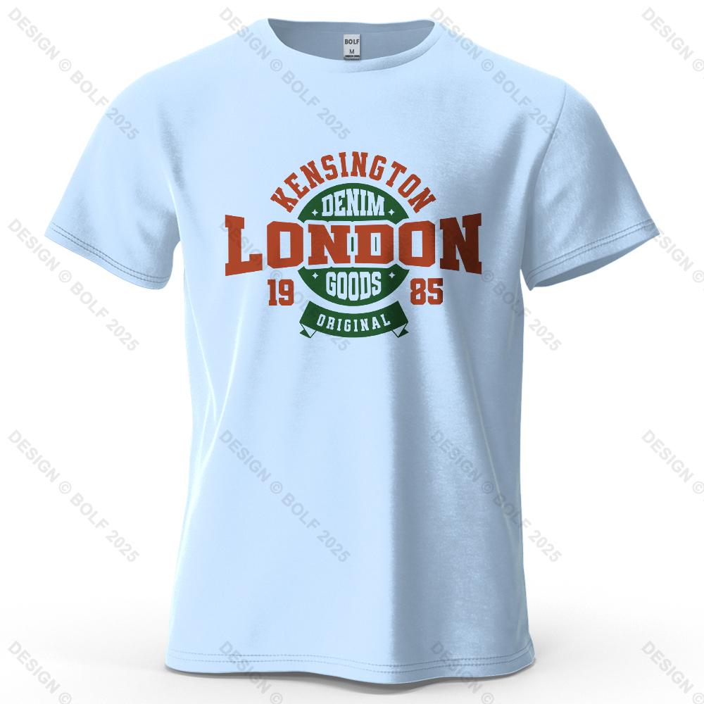 London 1985 Printed Men's T-Shirt 100% Cotton Oversized Vintage Classic Graphic Tees for Women Tops Tees Casual Streetwear