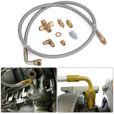 36'' 1/8 NPT 4AN T3 T4 T3/T4 T04E T70 T66 T67 Gt35 Gt45 Turbo Oil Feed Line Oil Return Line Oil Drain Line Kit