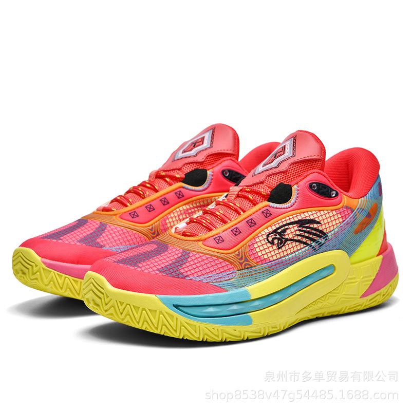 

High-quality new luminous basketball shoes, men s and women s friction and sound, practical combat, non-slip and wear-resistant sports running shoes 36 красный