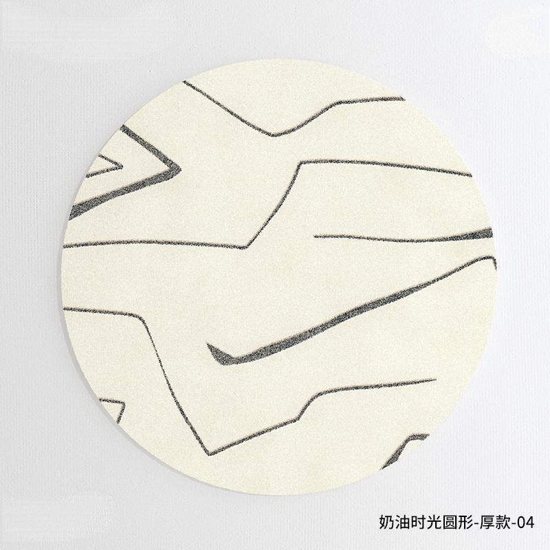 French Luxury Round Bedroom Decor Carpet Large Area Plush Rug Cream Style Carpets for Living Room Fluffy Soft Thicken Floor Mat