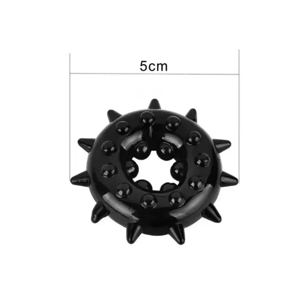 Male Cockring TPE Soft Time-delay Ring Snowflake Shape Masturbator Flexible TPE Erection Ring Adults Sex Toy for Men Lock Ring