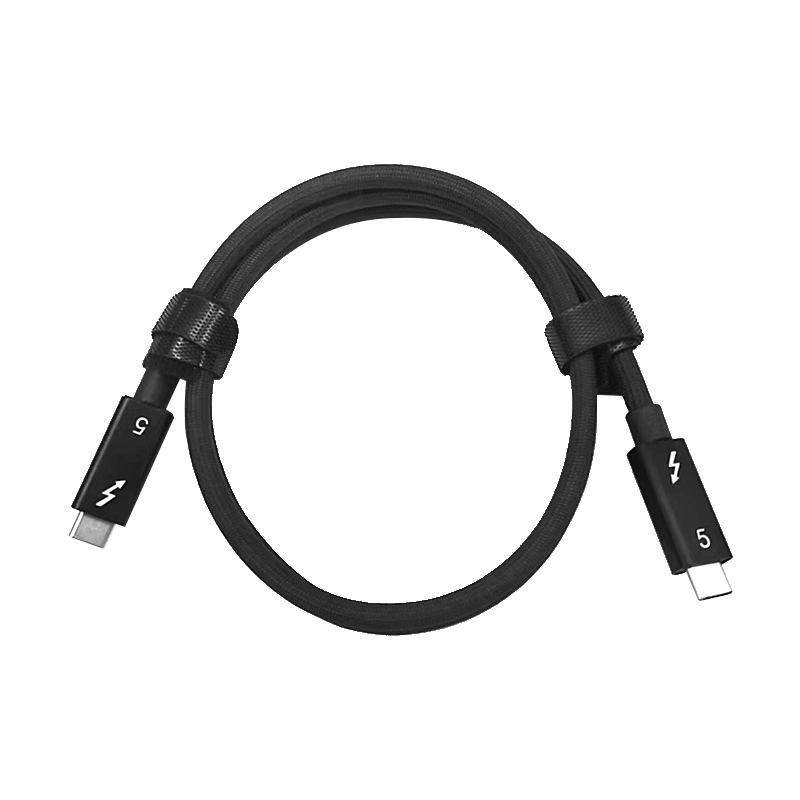 Thunderbolt 5 Type-C Cable: 80Gbps, 16K Display, 240W Charging, Thunderbolt 4 Compatible.
