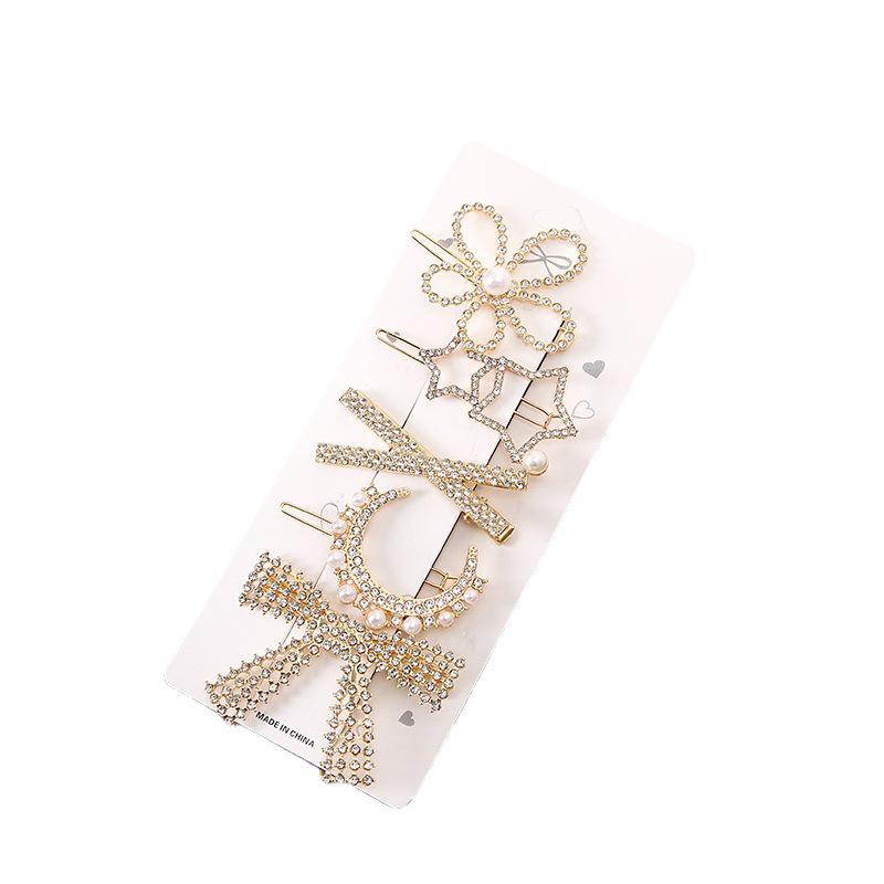 Luxury Pearl Bow Feather Hair Clip - Korean Style Bangs Accessory