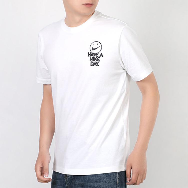 Nike Sportswear Smiley Print Short Sleeve T-Shirt Men Tops White CW4818-100