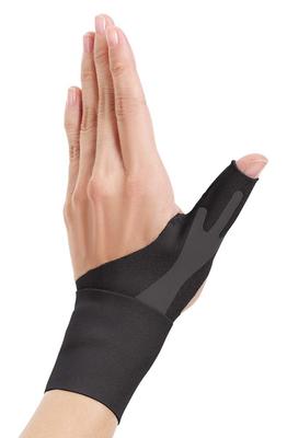 Alphax Wrist Support for Thumb, Thin, Fixed, Made In Japan, Doctor's Wrist Support, Fit, Black, Left Hand, Size L