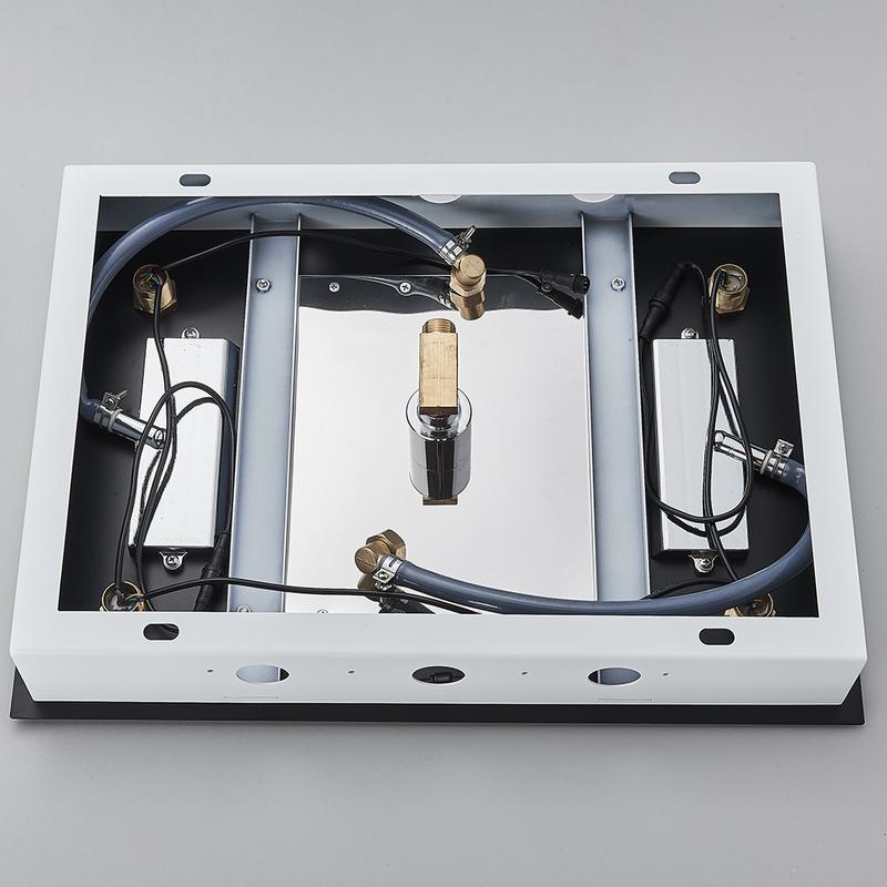 Schwarze Decken-Intelligente Fernbedienung LED Regenfall Wasserfall Einzelne Duschkopf Versteckter Duschhahn