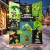 The Grinch Pattern Blanket for Home Decoration, Bed, Sofa, Car Travel, Camping, Suitable for All Seasons, Birthday Christmas Gift