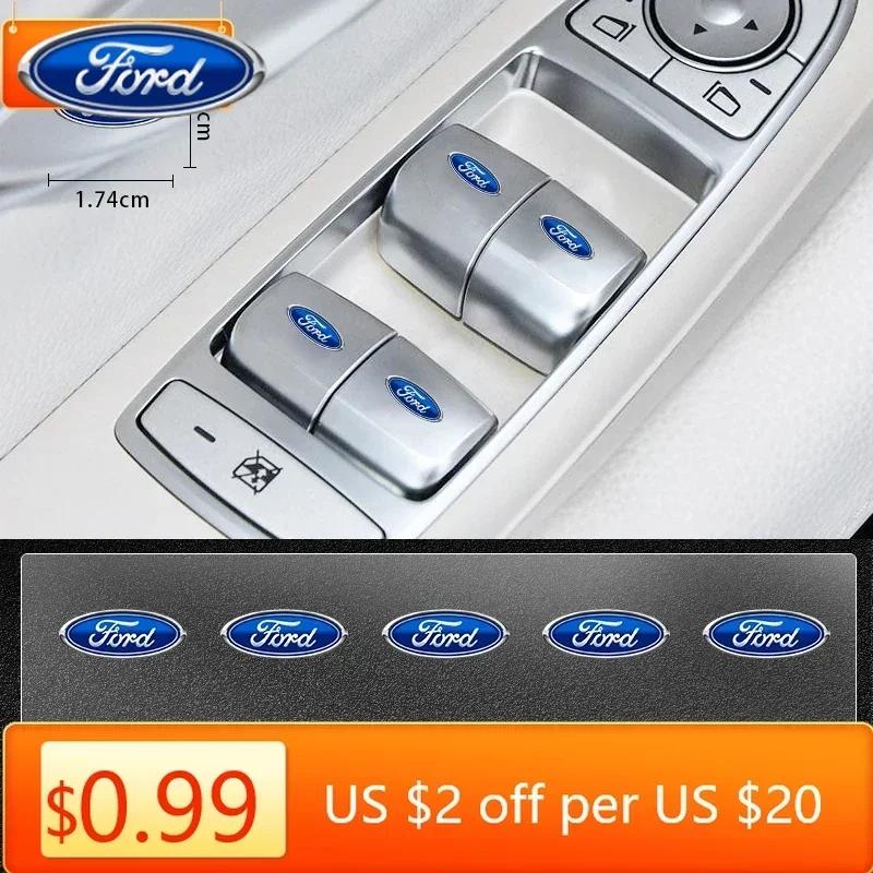 

Car Sticker 2026 Ford New 2025 Hot Car Start Button Small Sticker Window Control Button Small Sticke For Ford Focus 2 MK2 3 4 ST 1pcs