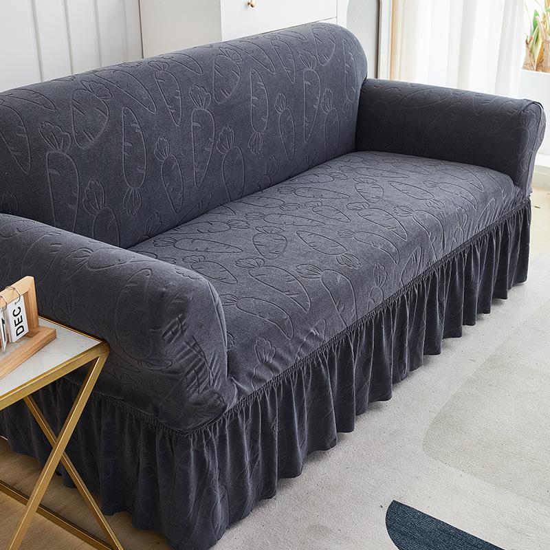 Thickened skirt jacquard sofa cover All-inclusive cover Full cover Sofa cover Universal non-slip and dust-proof sofa cover Clearance