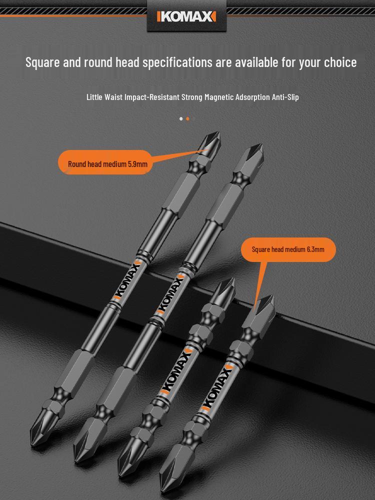 Tungsten Steel Magnetic Ring Electric Screwdriver Set with High Hardness, Non-slip, and Phillips Bits