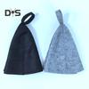 Felt Sunna Hat Unisex Vaporarium Hat Thermal Insulation Elastic Water-absorbing Hair Drying Cap Solid Color Spa Bath Accessories
