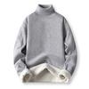 Rollkragen Langarm Fleecefutter Herrenpullover Herbst Winter Einfarbig Verdickt Warmer Pullover Jumper