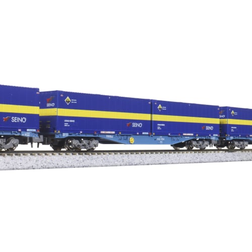 KATO N Gauge Koki 102 + 103 Kangaroo Liner SS60 8-Car Set, Model Railroad Freight Cars, 10-1871