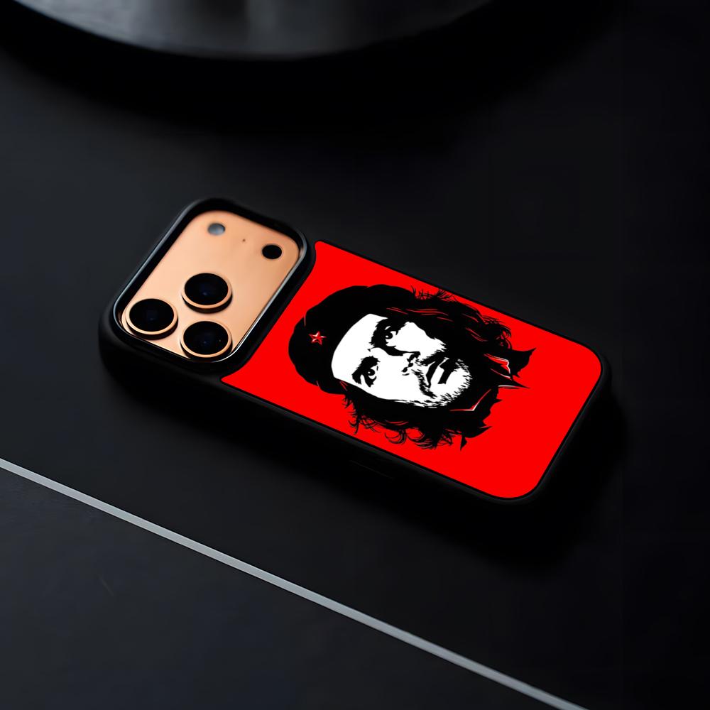 

C-Che Guevara Phone Case For IPhone 17 16 15 14 13 12 Pro Max Plus Black Frame Hard Shell iPhone 15