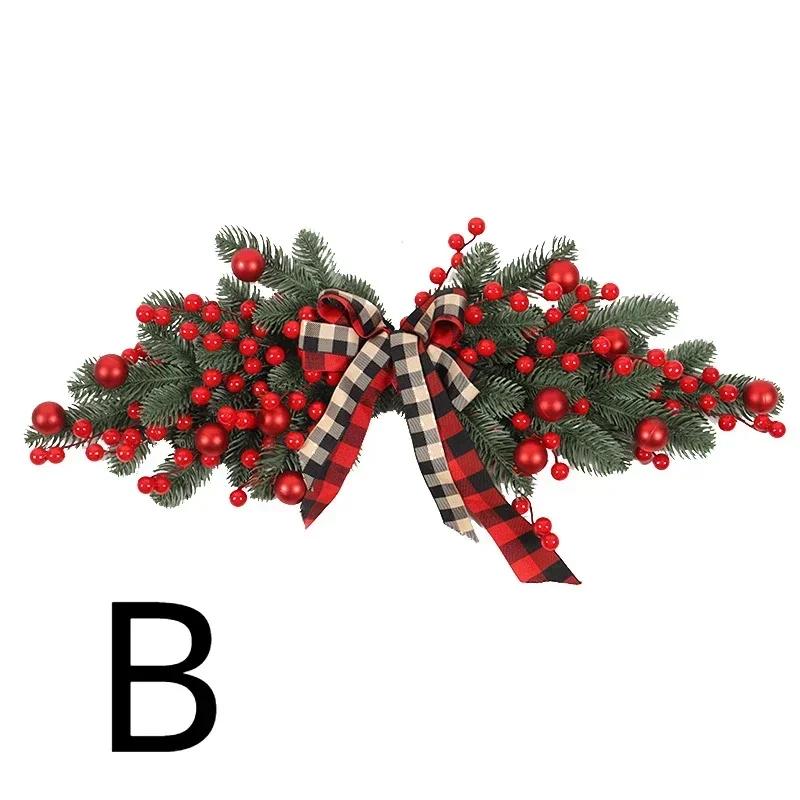 New Christmas Red Fruit Lattice Knot Decoration Fascia Santa Claus Bedroom Hangings Lintel Christmas Party Home Decor Accessory