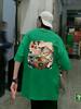 A Cat That Likes To Eat Noodles Men T-Shirt O-Neck Fashion T Shirts Hip Hop Loose Clothing Cotton Unisex Retro Streetwear
