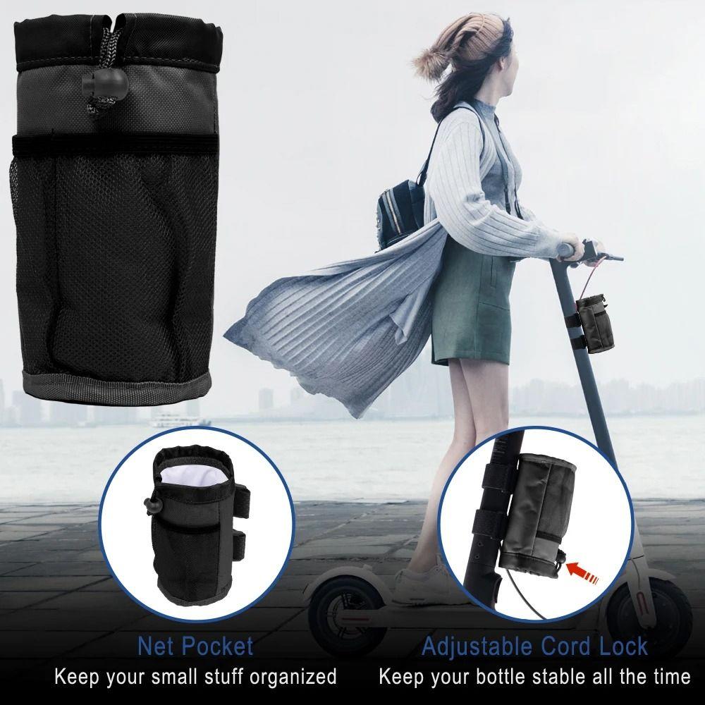 Mesh Bag Handlebar Bottle Holder Adjustable Bike Bottle Holder Accessories Scooter Bag