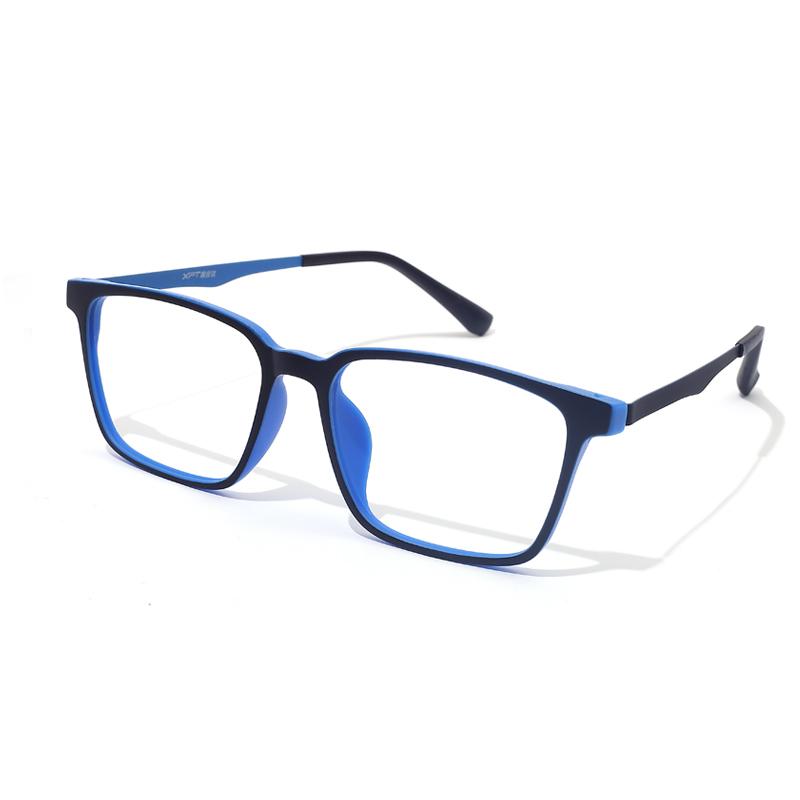Retro Ultra Light Rubber Titanium Tr-90 Square Eyeglass Frame Men Women Anti Blue Light Anti Radiation Computer Office Glasses