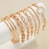 9 Pcs Gold Color Bangle Bracelet Set For Women Chunky Minimalist Paperclip Oval Link Stackable Open Bracelet Trendy Jewelry Gift