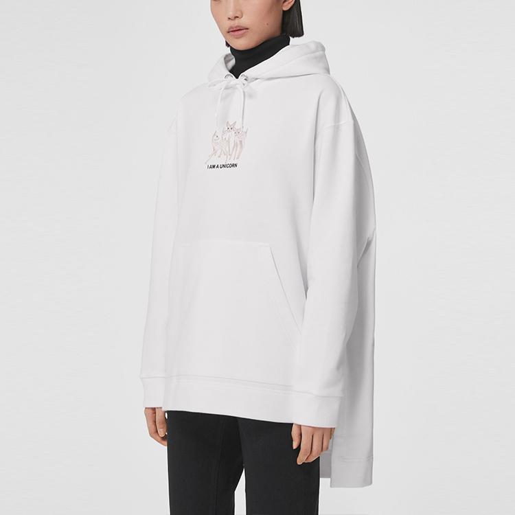 Burberry Step-hem Embroidered Hoodie 80432261