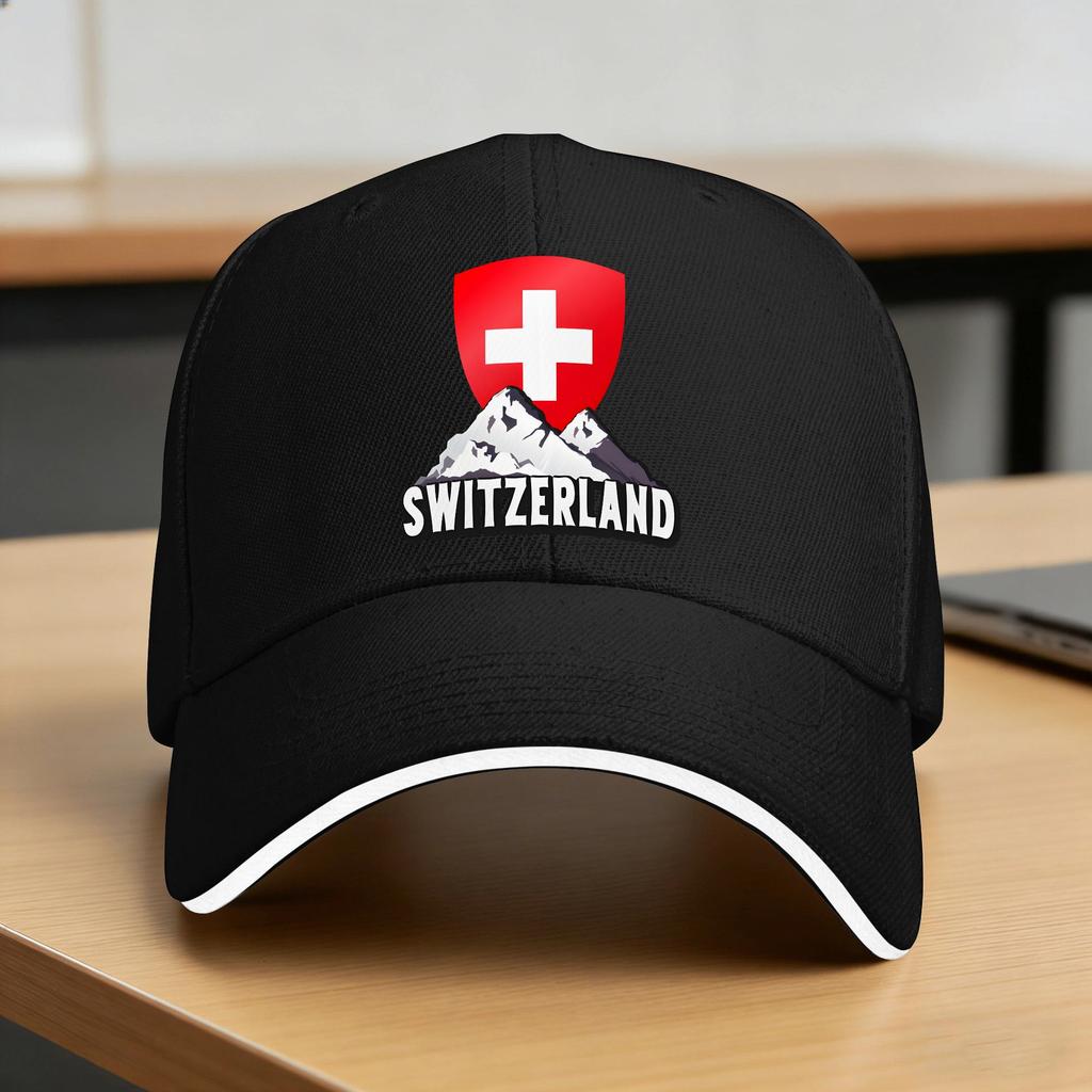 Switzerland Home To Helvetia Mountains Swiss Baseball Cap Fashion Women Unisex Trucker Hat SunProof Baseball Caps Birthday Gift