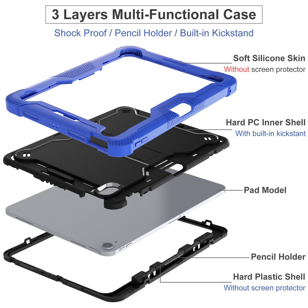 Tablet Case For iPad Air 5 Air 6 A16 11th Pro 11 Air 13 Armor Stand Shockproof For iPad 10.5 10.2 9th 8th 6th 5th 9.7 Mini 7 6