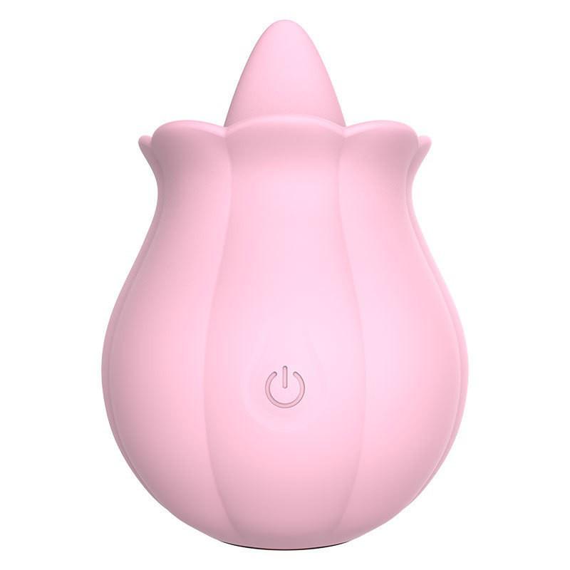 Pumpkin Rose Vibrating Egg: Women's Erotic Massager with Suction & Licking Functions