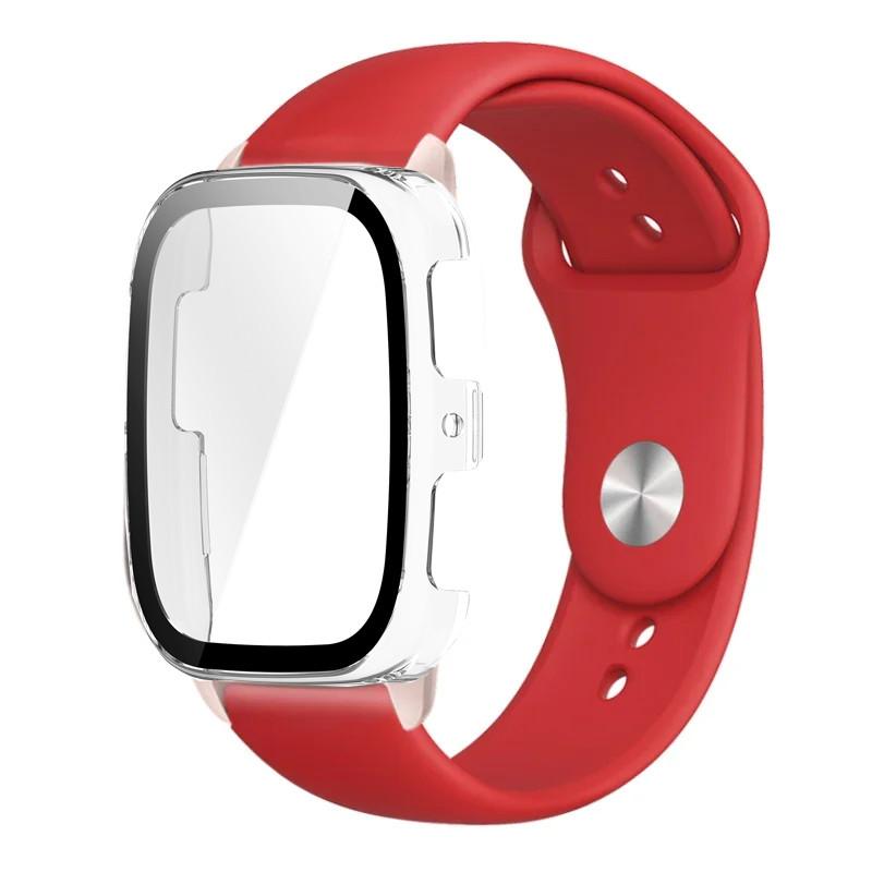 Smartwatch Silicone Watchband and PC Protect Case for Amazfit Active 2 Square Sport Bracelet