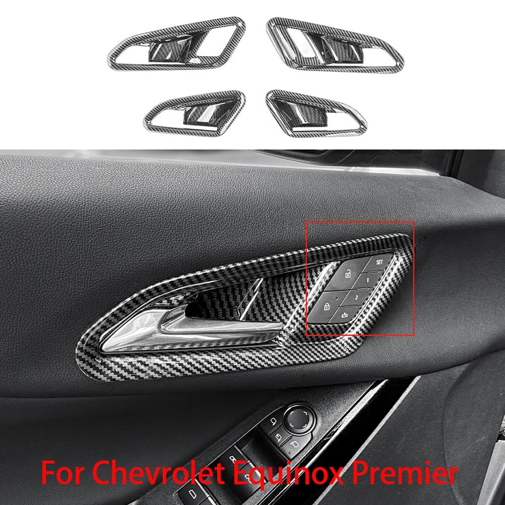 Для Chevrolet Equinox Premier 2025 2026 Накладка на рамку ручки двери (внутренняя) Аксессуары для интерьера автомобиля LHD A For Carbon