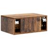 Wall Mounted Nightstand Reclaimed Wood Look 49 x 34.5 x 20 cm