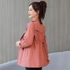 Frühling Herbst Kurzmantel Windbreaker Damen Trenchcoat Koreanische Kurze Damen Taille Cinching Fester Mantel Damen Zweireiher Outwear