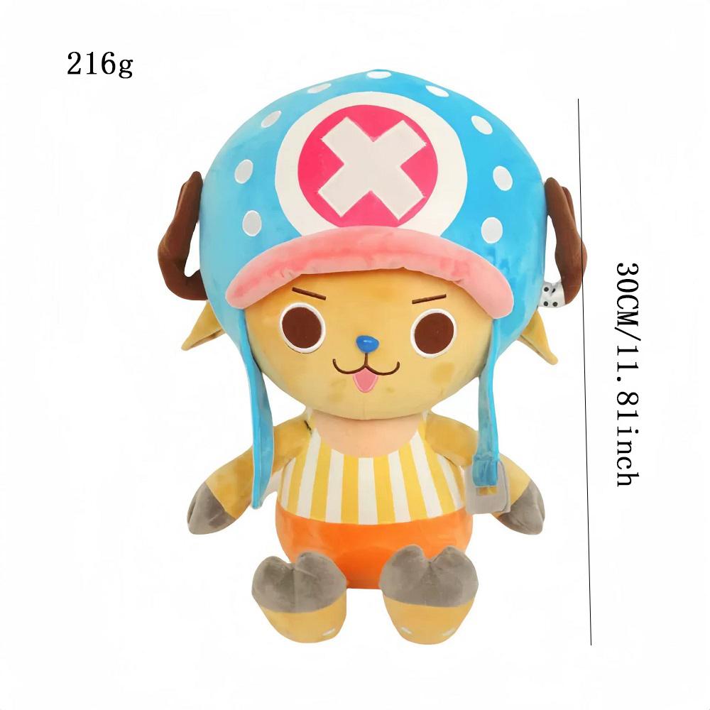 14-35cm/5.5-13.7inch Genuine ONE PIECE Stuffed Plush Toy Kawaii Plush Keychain Toy Tony Chopper Soft Stuffed Plush Doll Keychain