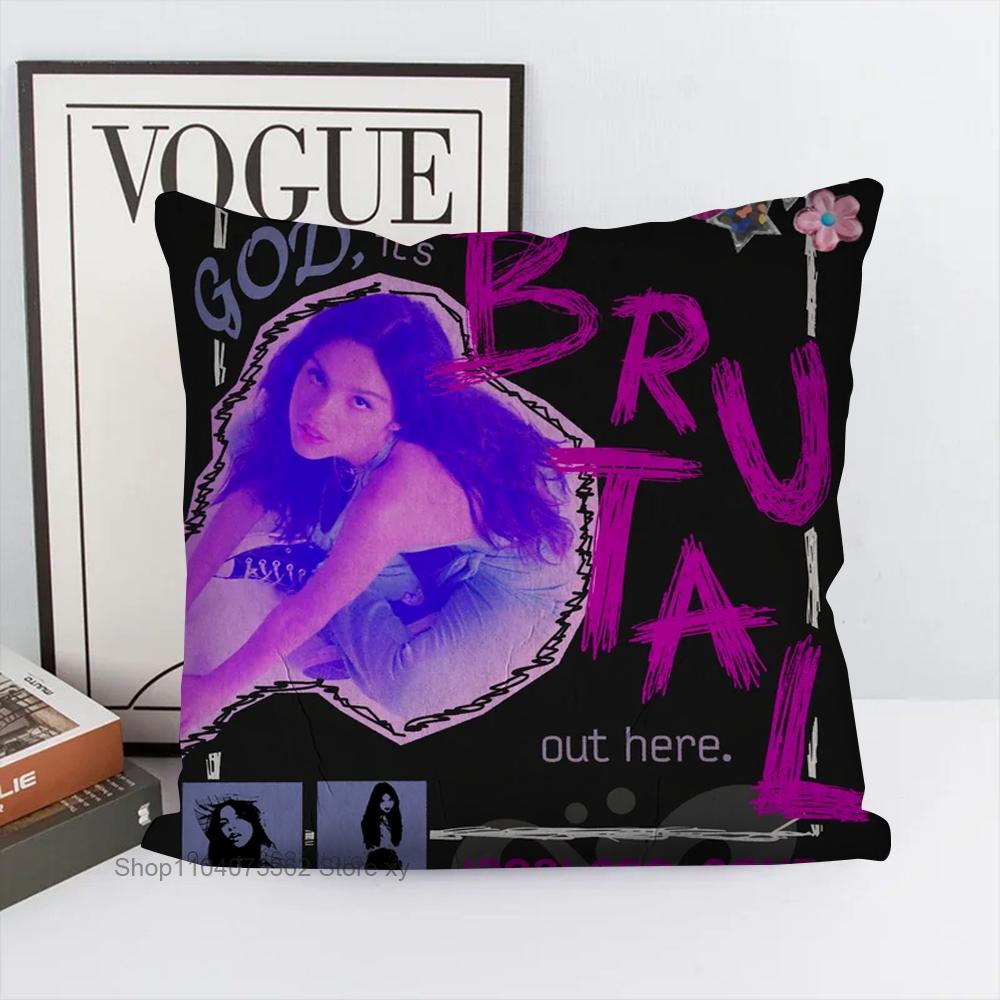 O-Olivia Singer R-Rodrigo Pillow Case Square Pillow Bedroom Sofa Leisure Comfort Cushion Car Living Room Home Decoration