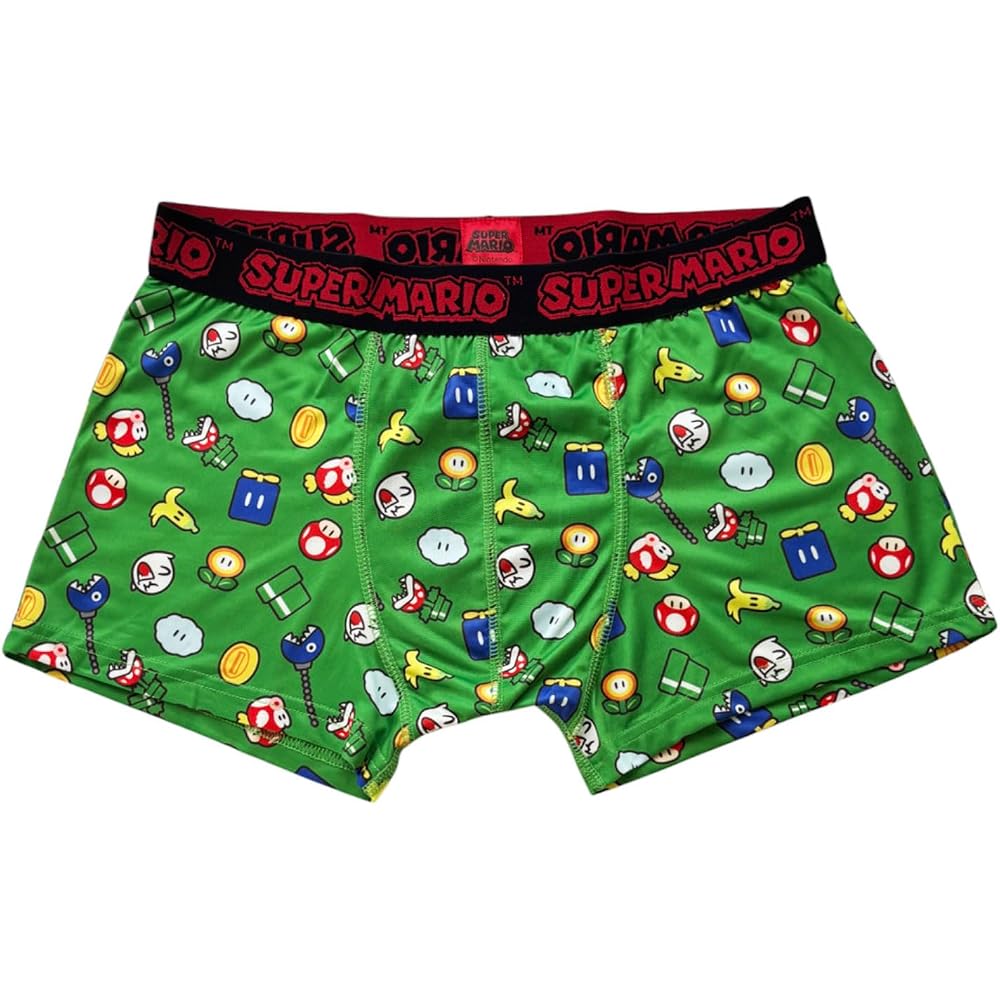 Small Planet (Small Planet) Nintendo Super Mario Transcription Boxer Brief Icon Green L Size