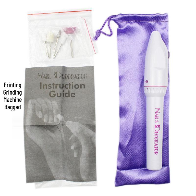 Portable Electric Nail Drill - 5-Head Mini Grinder & Polisher, 56g Pen-Style