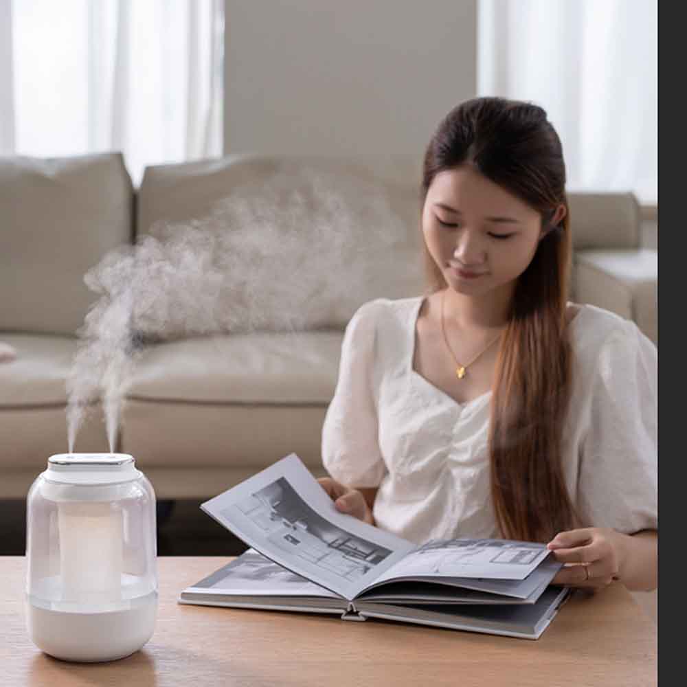 Dual Spray Humidifier Mute Household Office Small Night Light Digital Display Large Spray USB Humidifier