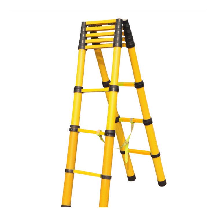 Telescopic Fiberglass Insulated Ladder for Electricians & Fishing Rod Maintenance