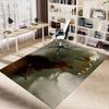 1pc Fire and Blood Office Carpet Chair Mats, Home Decor Mat Fantasy Theme Mat Durable Mat, Dragon Decor,Suitable for Fantasy Theme Lovers