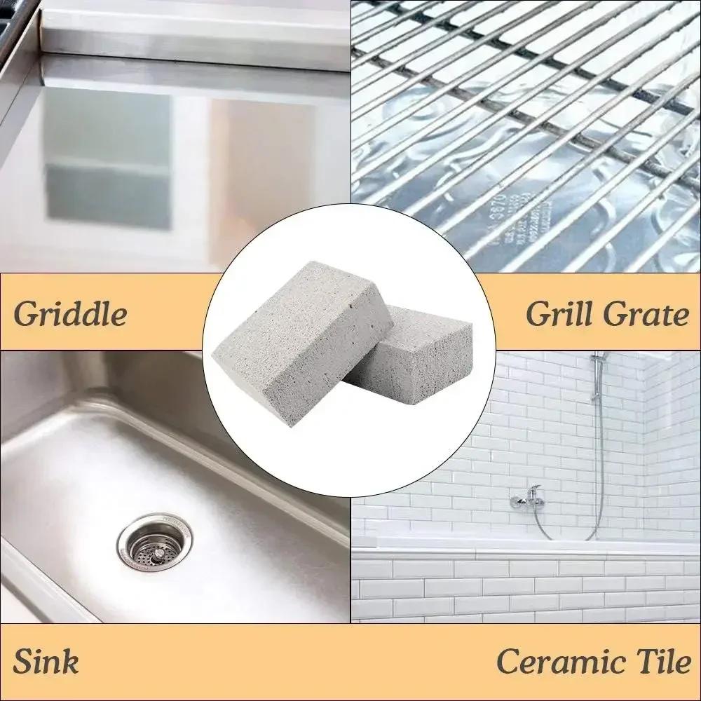 BBQ Grill Cleaning Bricks BBQ Heat Resistant Cleaning Pumice Brush Powerful Stain Remover Cleaning Tools BBQ Tools