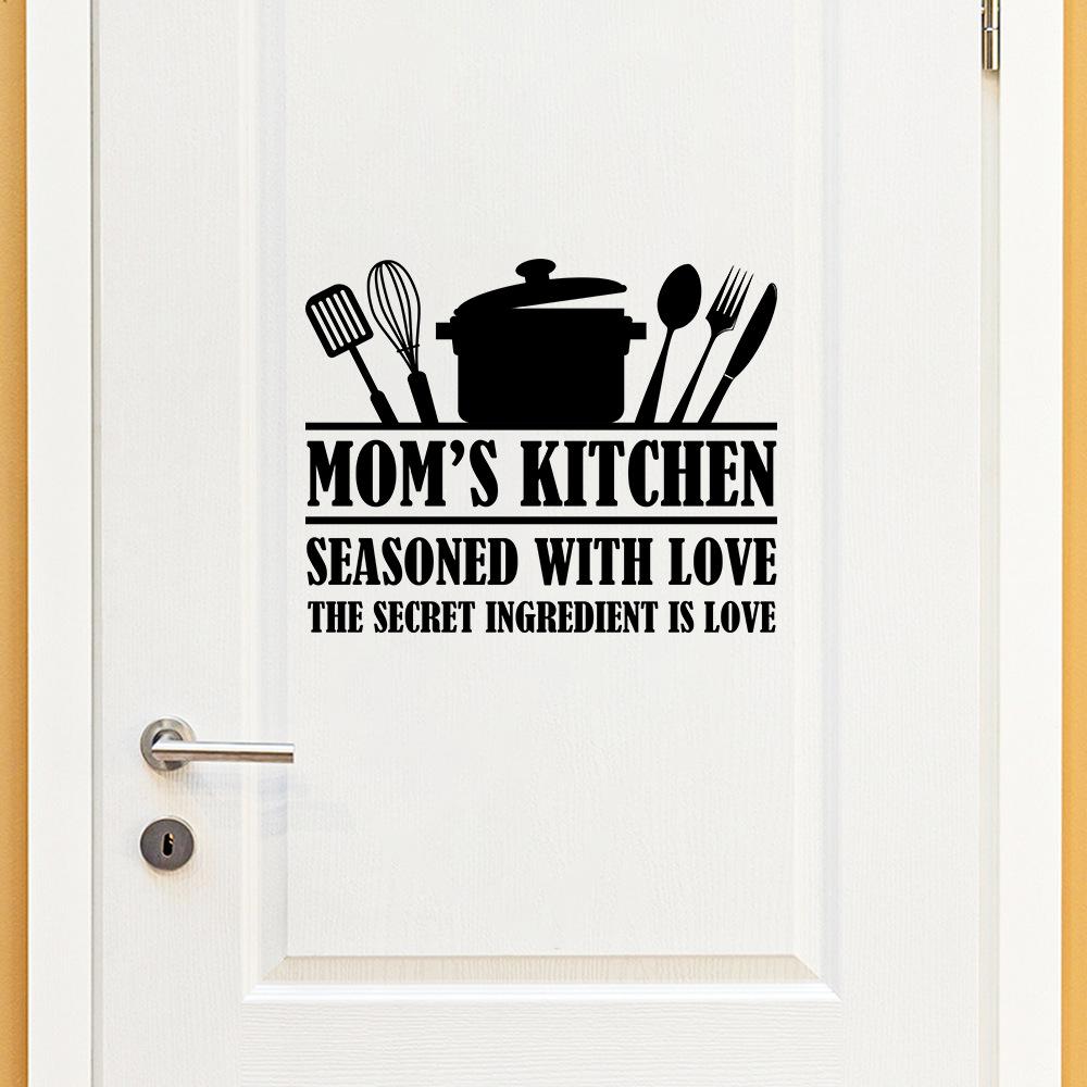 WZ9007 Kitchen Kitchenware English Slogan Restaurant Home Background Wall Decoration Wall Sticker